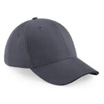 B20 Gorra Athleisure de 6 Paneles Gris-Negro