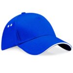 B15c Gorra de 5 Paneles - Visera con sándwich Royal Blanco